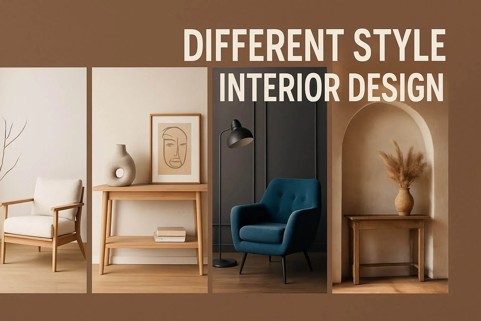 Modern furniture showcasing 9 Essential Interior Design Styles for 2025, featuring minimalist, cozy, and contemporary decor ideas.