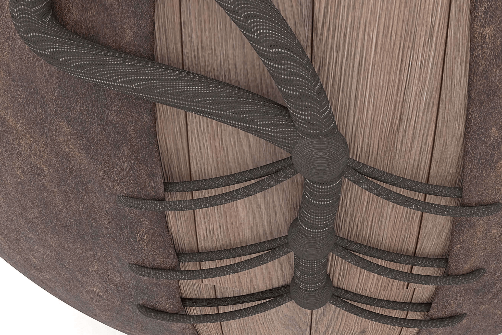3D CAD rendering of Tigris Tribal Vita decorative vase with tribal-modern design and detailed contours