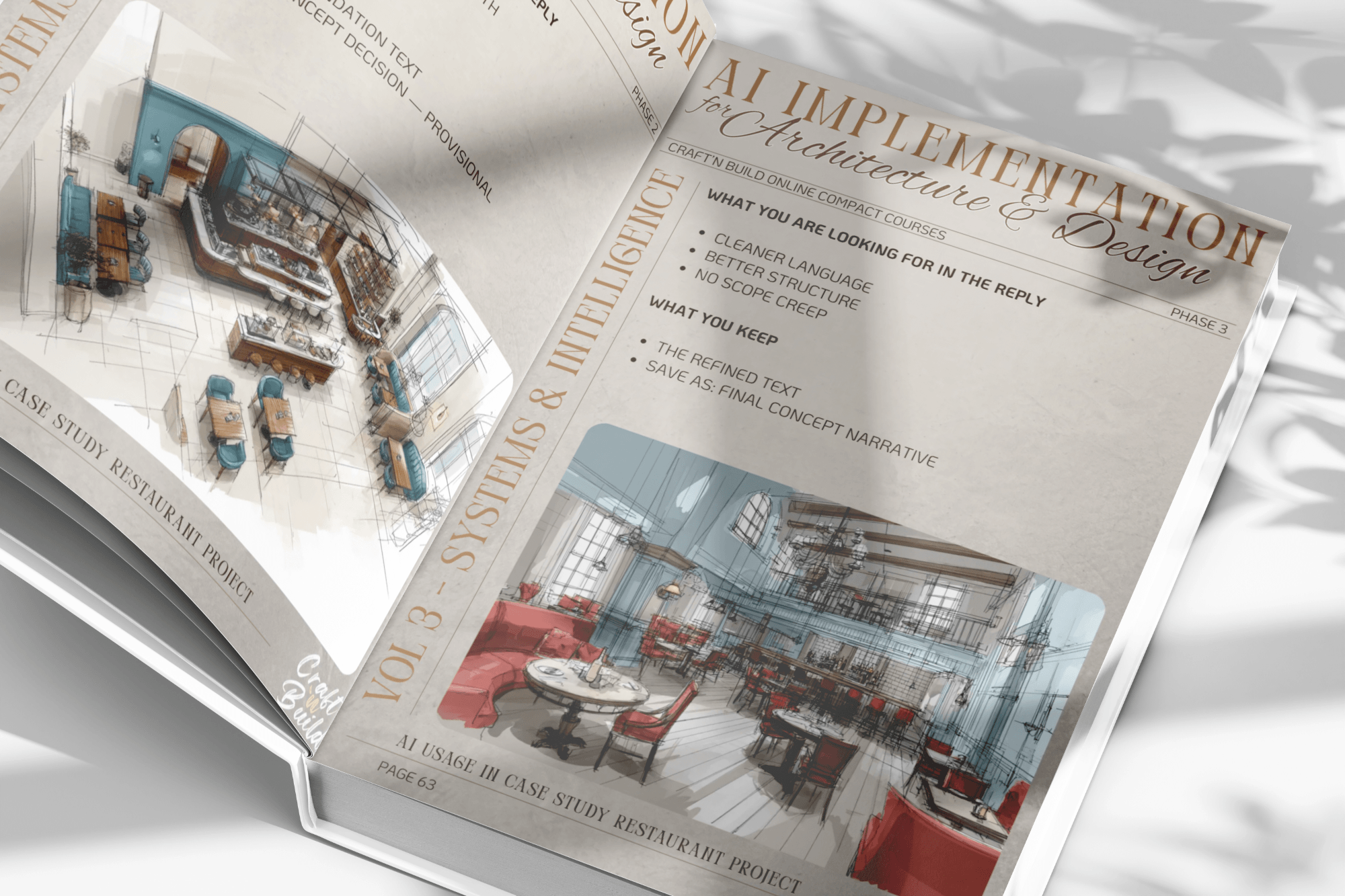 Cover of AI Implementation for Architecture & Design Vol. 3 featuring systems and intelligence concepts