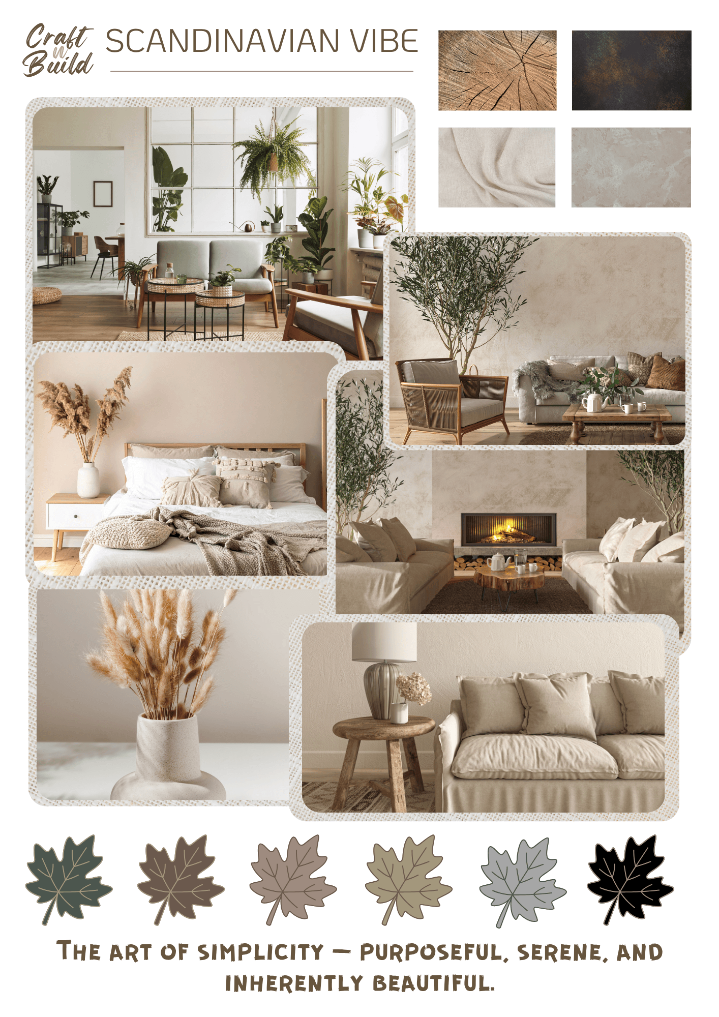 Ambiente Escandinavo - Plantilla de moodboard – Craft'n Build