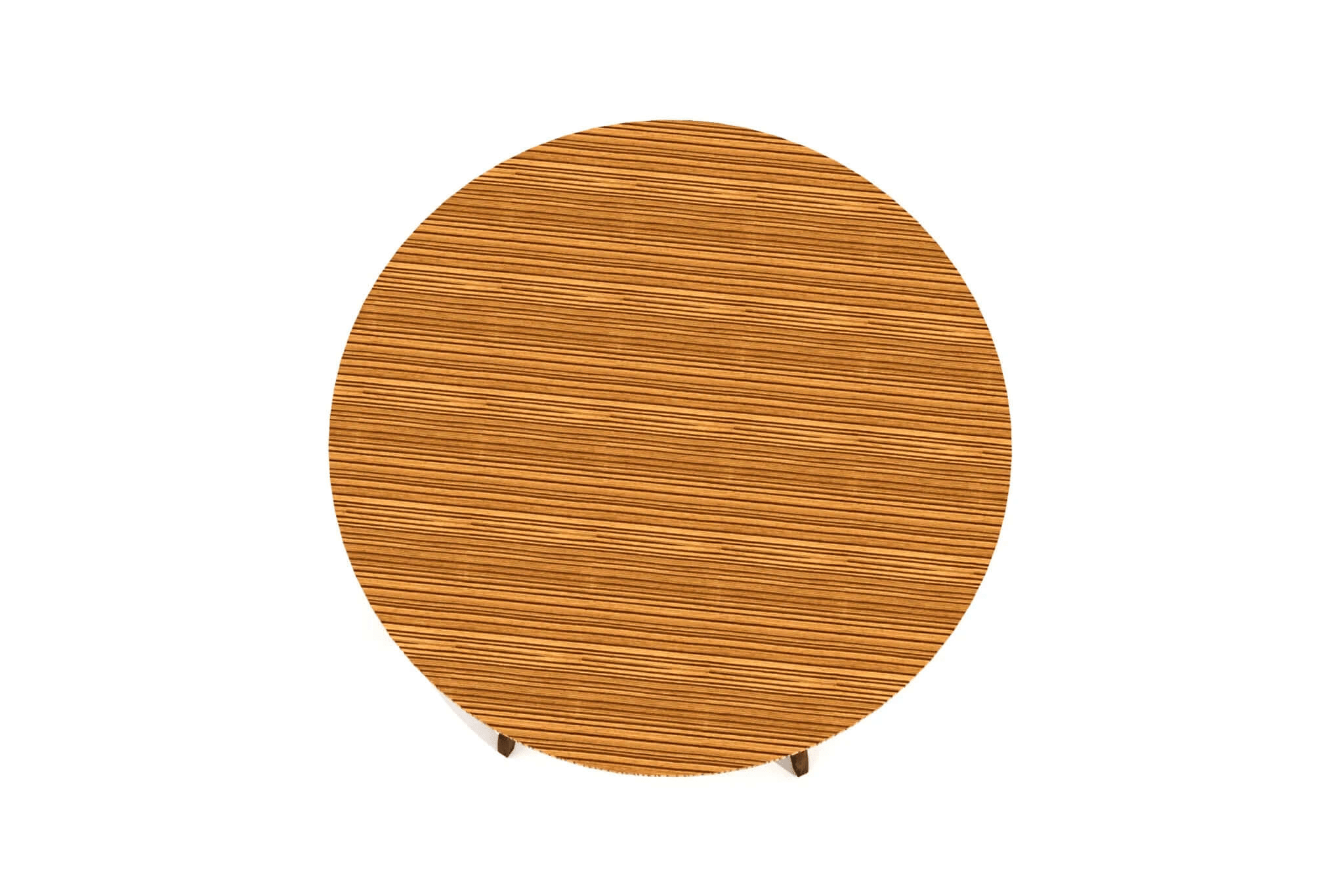 3D CAD rendering of Marcy Coffee Table with Zebrano veneer top and walnut legs