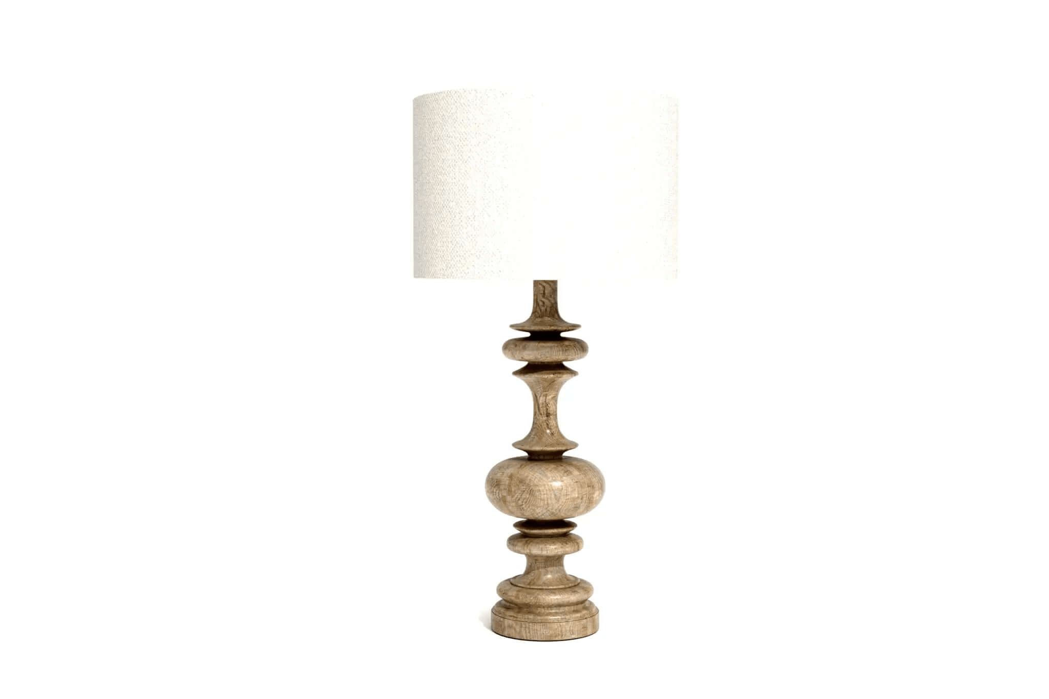 Oxford Table Lamp 3D CAD design with carved wooden base and green shade