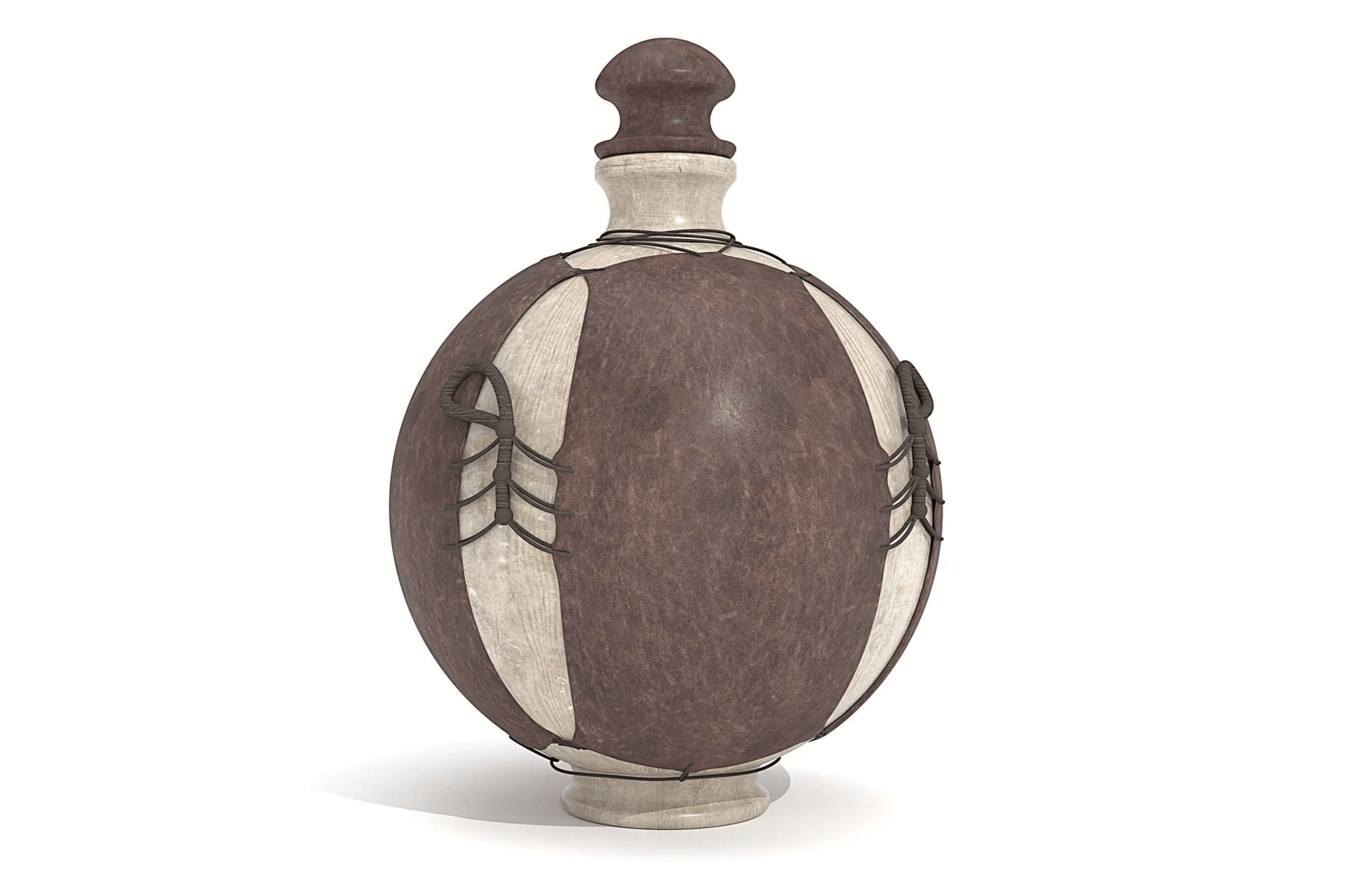3D CAD model of Tigris Tribal Vita decorative vase with tribal-inspired modern design