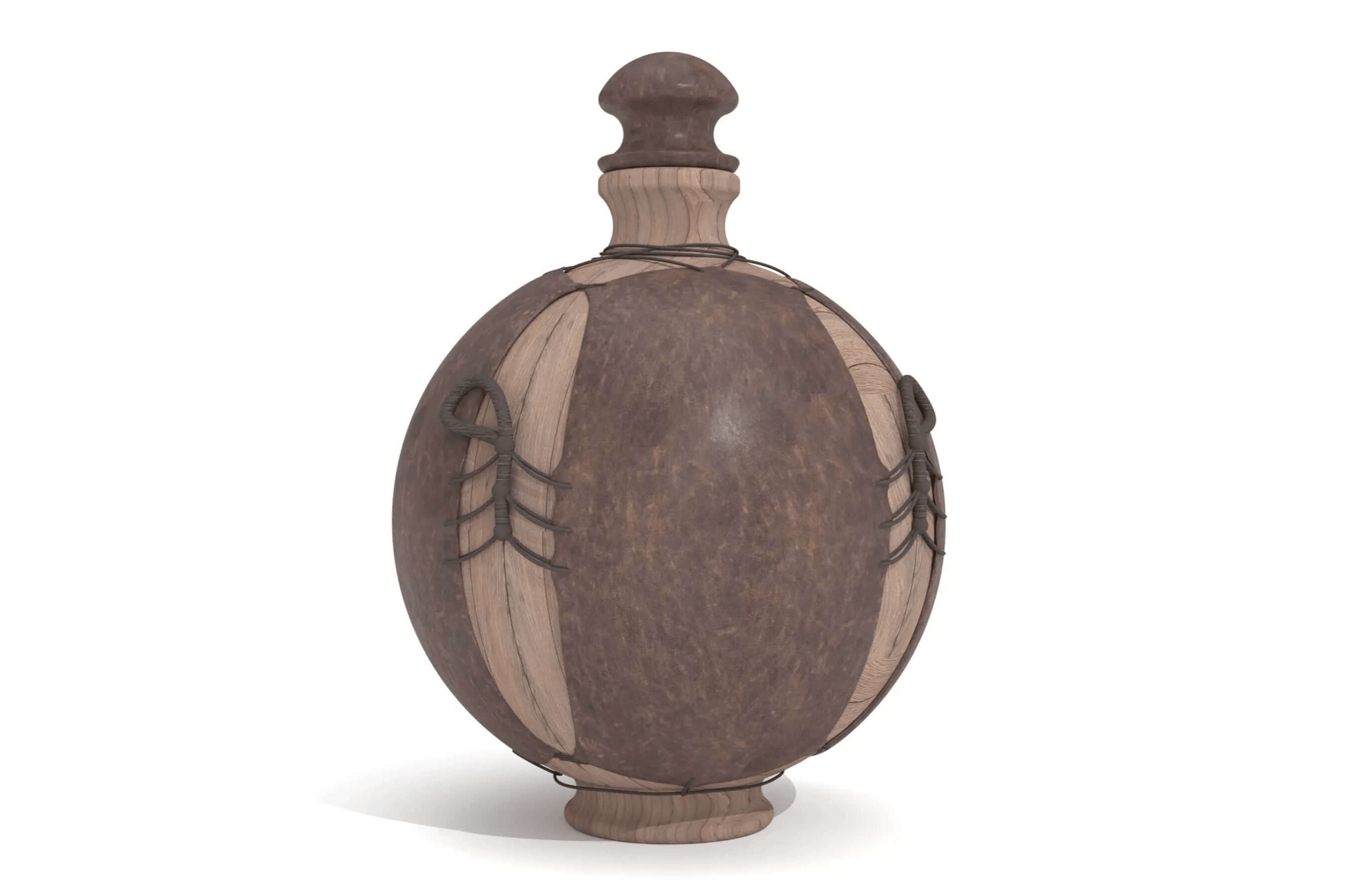 3D CAD model of Tigris Tribal Vita decorative vase with tribal-modern design details