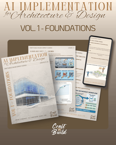 AI Vol. 1 Foundations for Architects & Designers - Craft'n Build