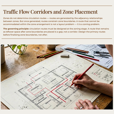Detailed professional floor plan design illustrating room layout, circulation, and zoning principles from The Floor Plan course