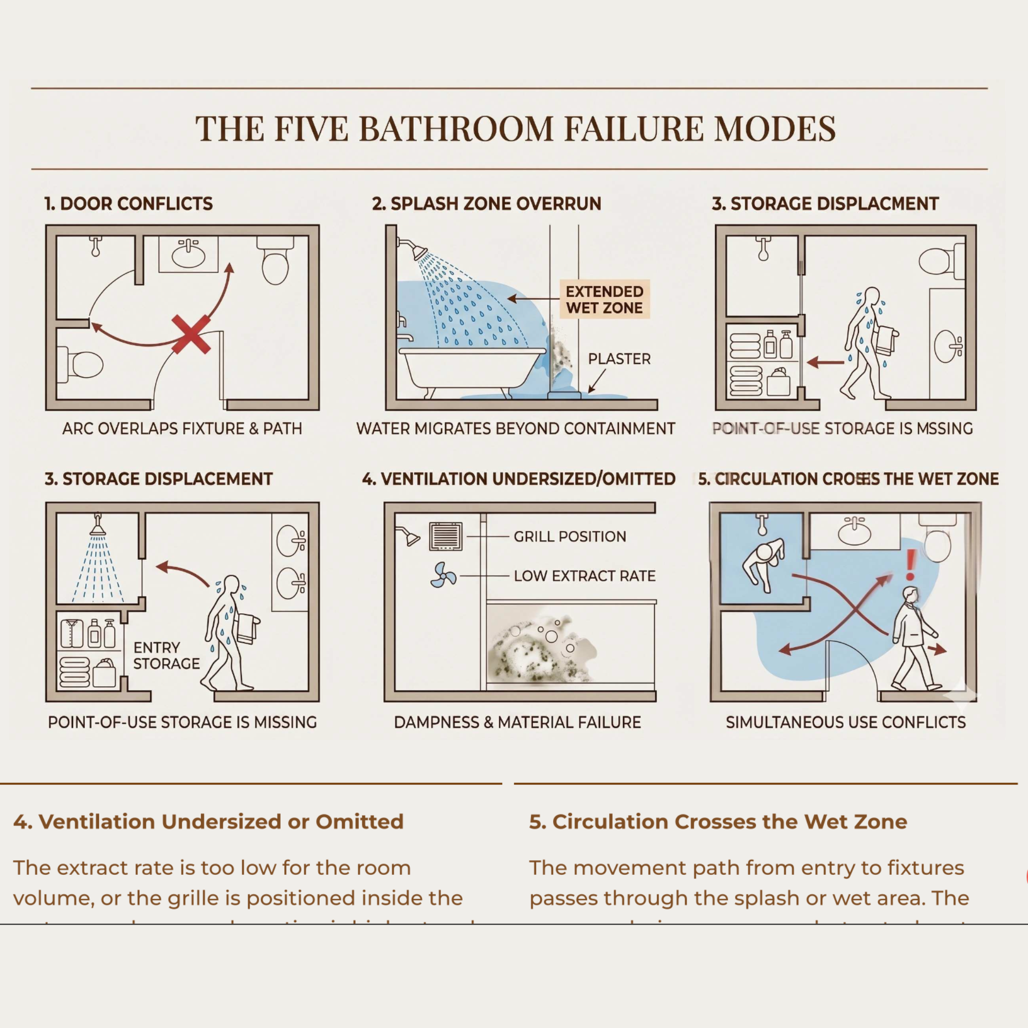Modern bathroom interior showcasing professional bathroom design with ergonomic fixtures and technical layout constraints