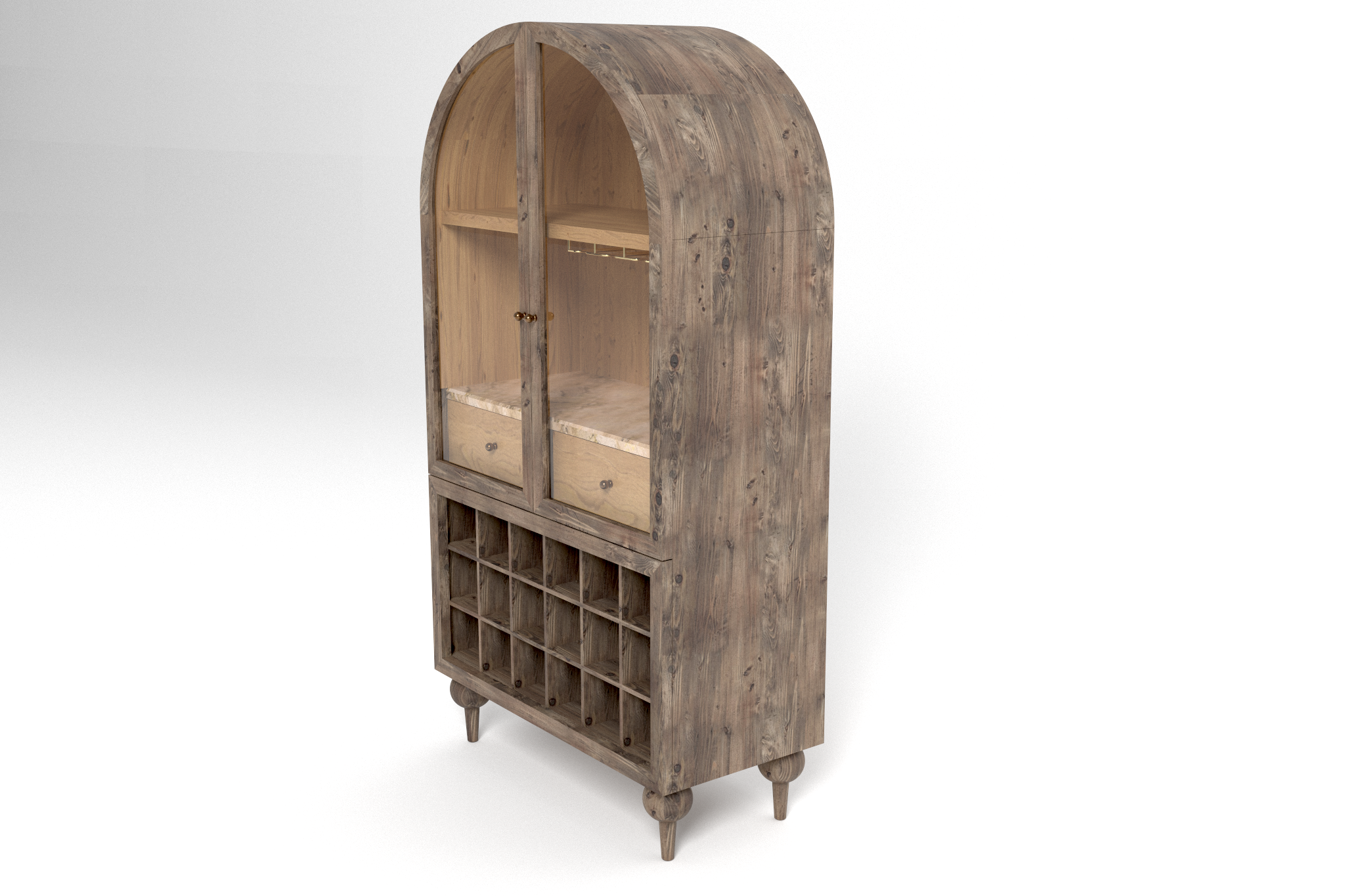 Titus Bar Cabinet - 3D CAD