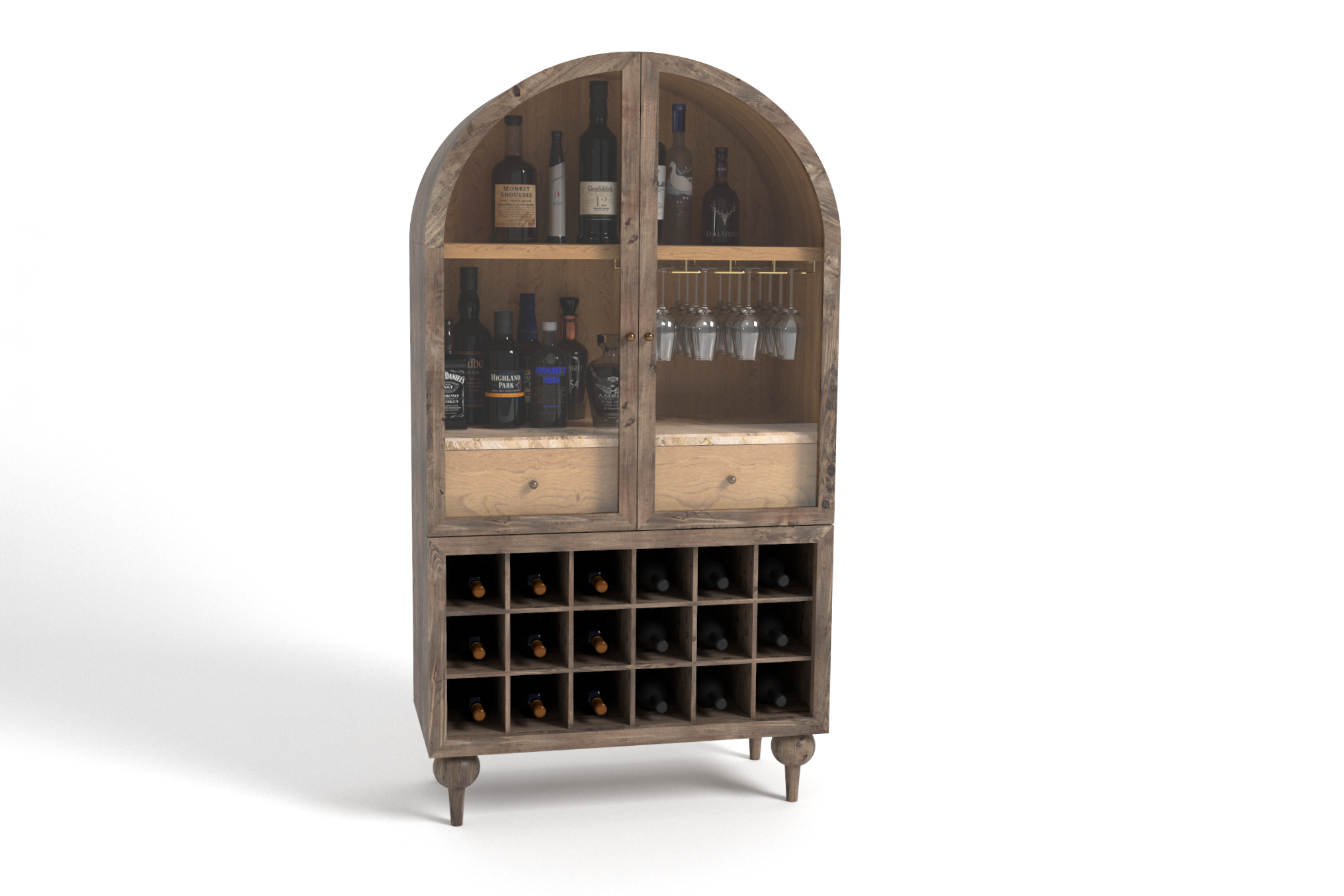 Titus Bar Cabinet - 3D CAD