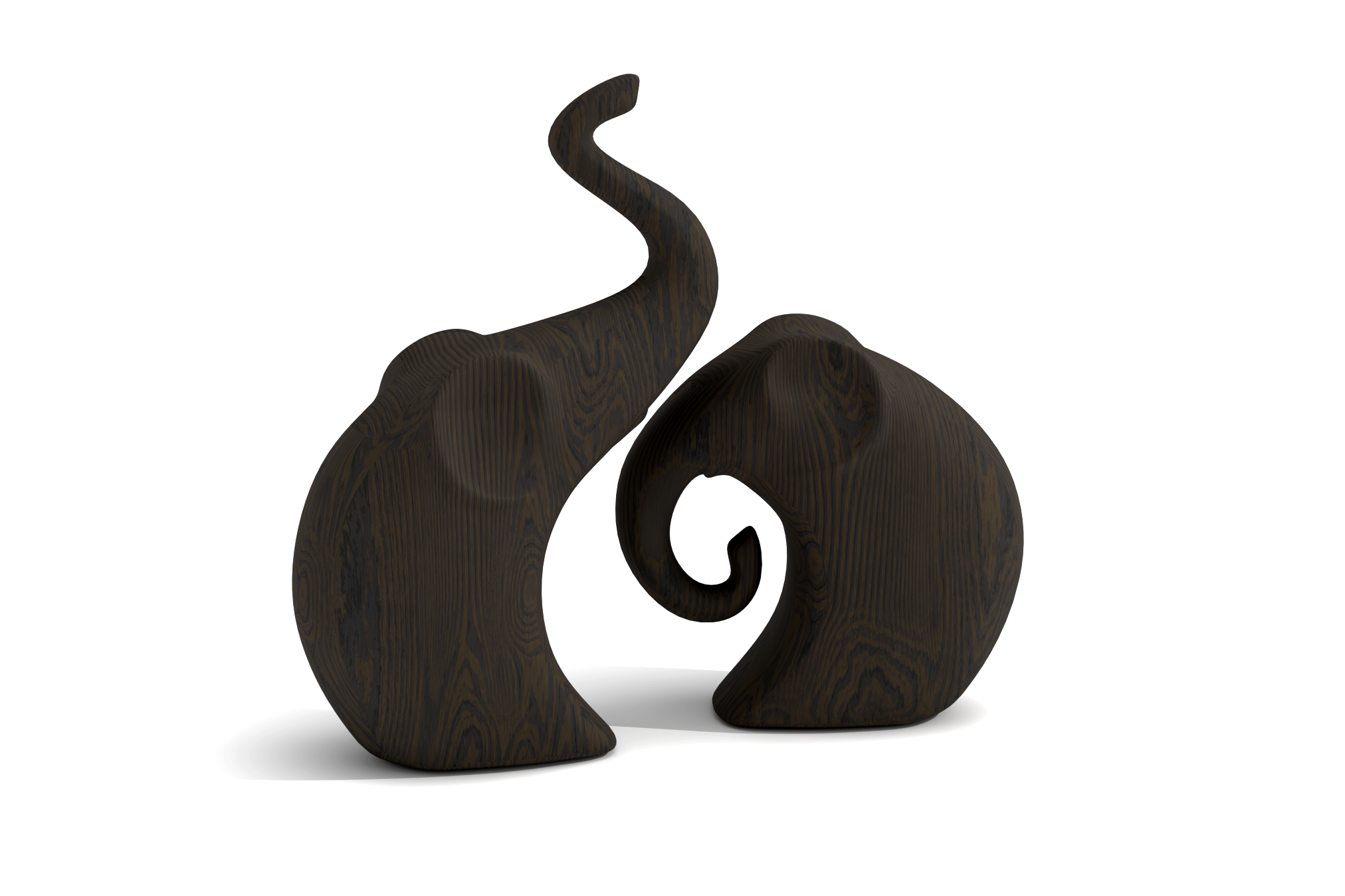 Hand Carved pair of Elephants - 3D CAD Craft'n Build