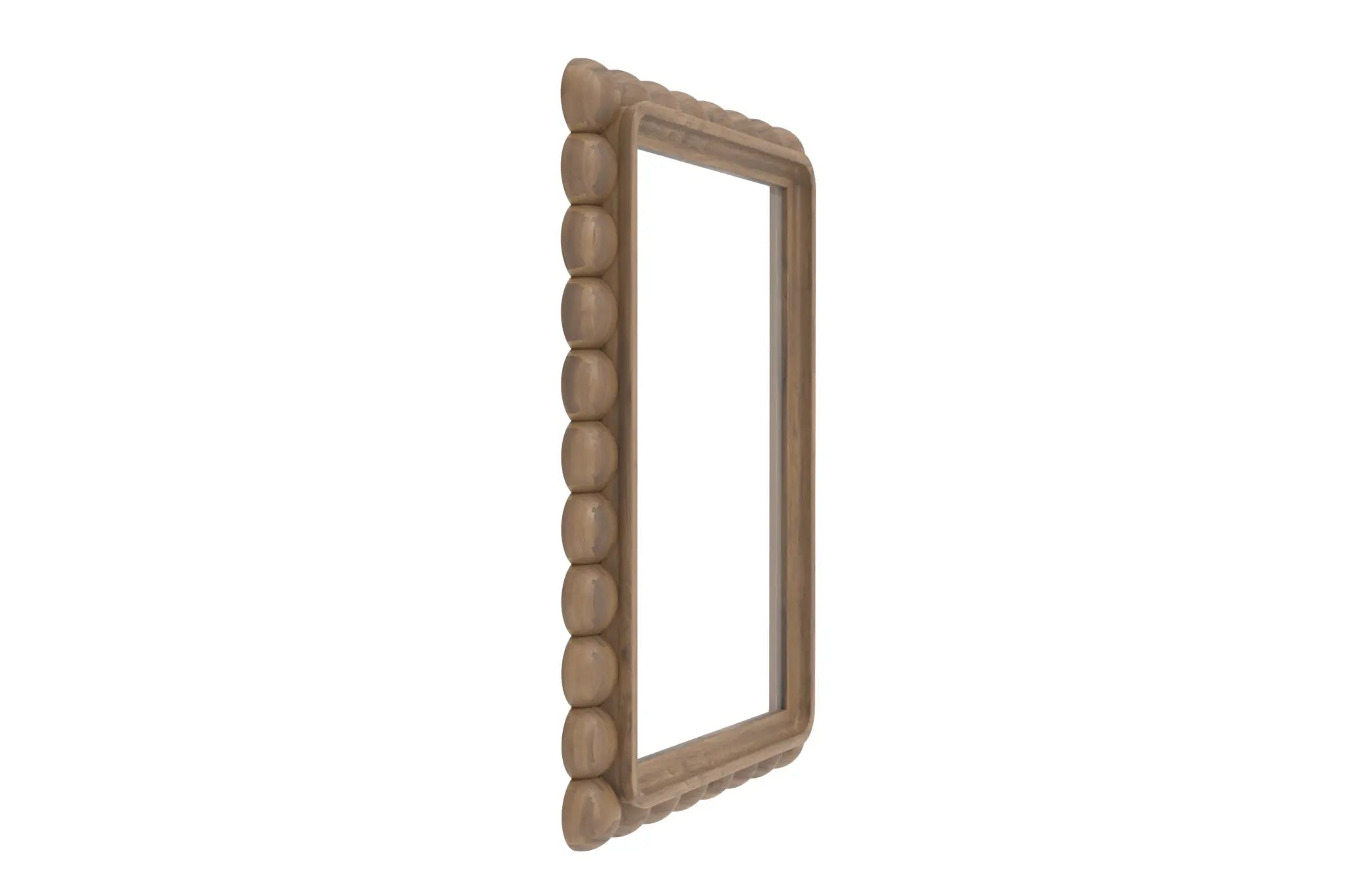 Magaritari Wall Mirror with beaded wooden frame in 3D CAD design.
