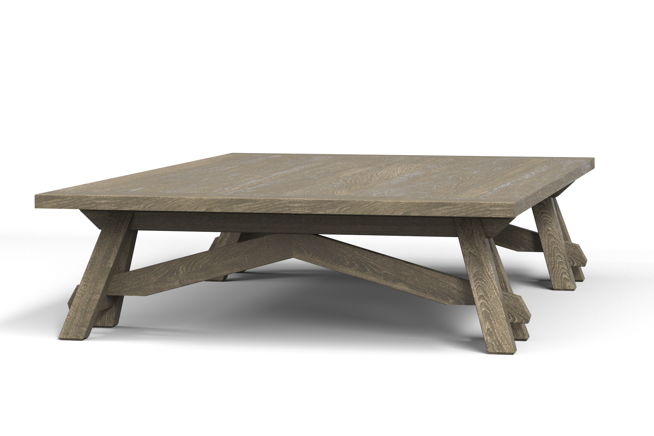 Sawhorse Coffee Table - 3D CAD