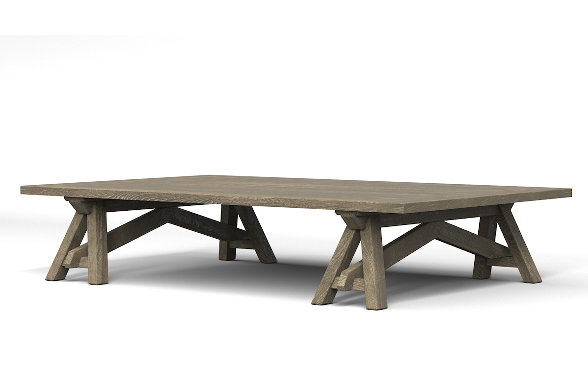 Sawhorse Coffee Table - 3D CAD