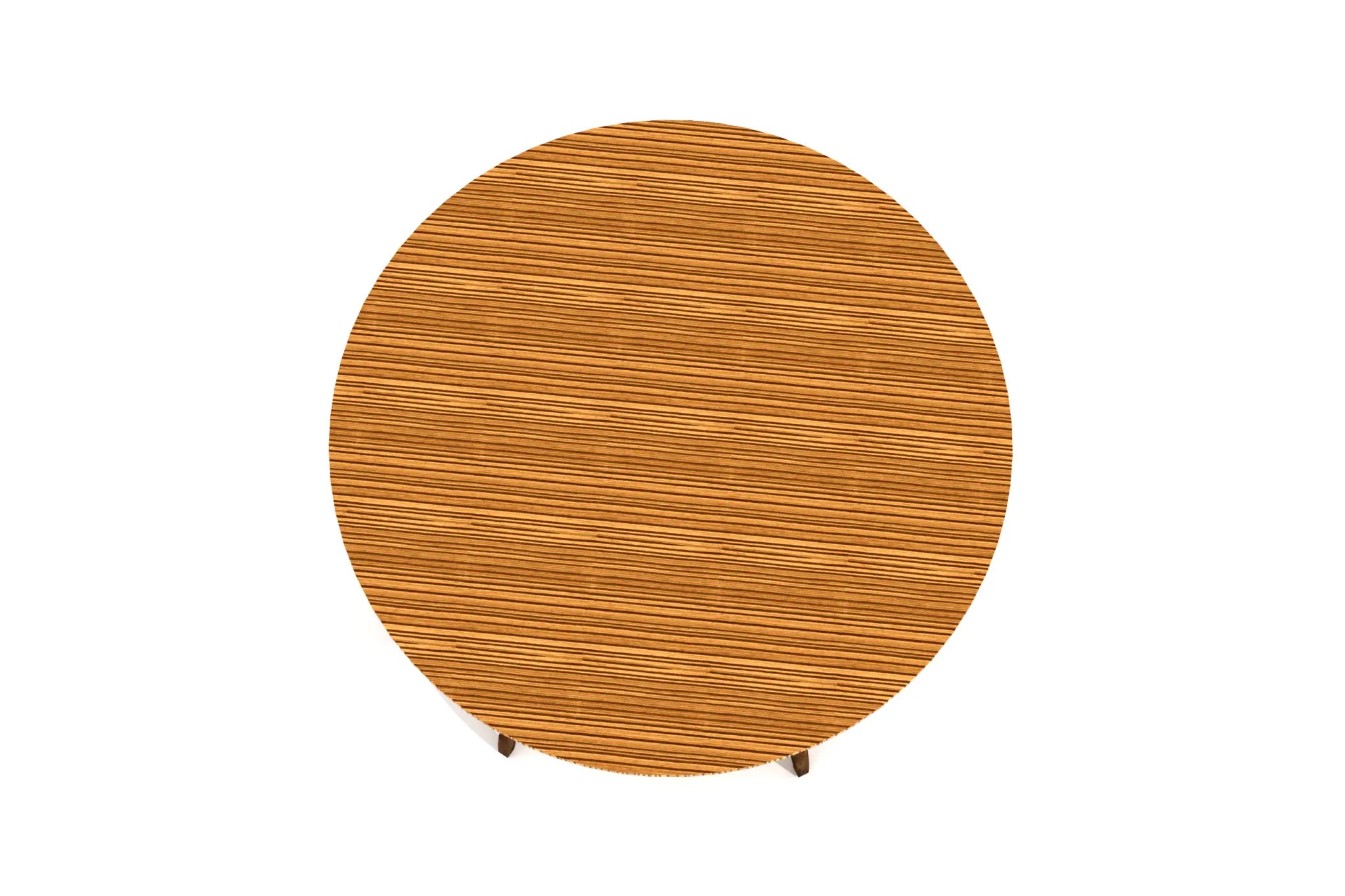 Marcy Coffee Table with Zebrano veneer top and walnut legs, 3D CAD.