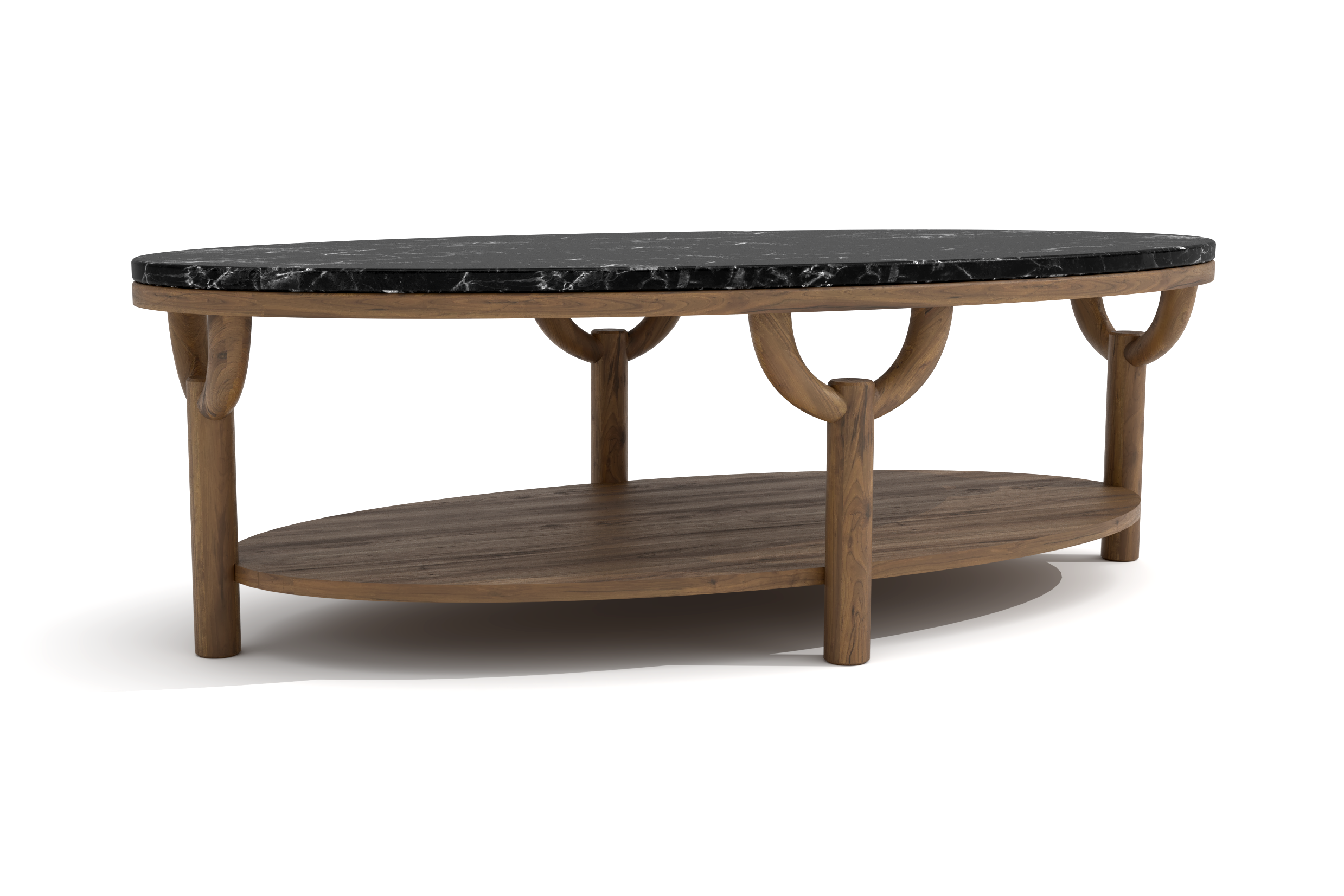 Olive Oval Coffee Table  - 3D CAD