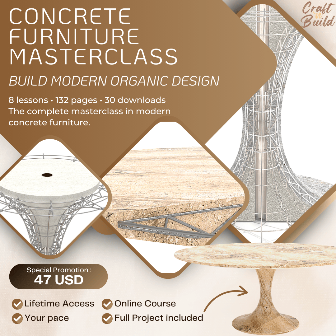Concrete Furniture Masterclass: Modern Organic Design