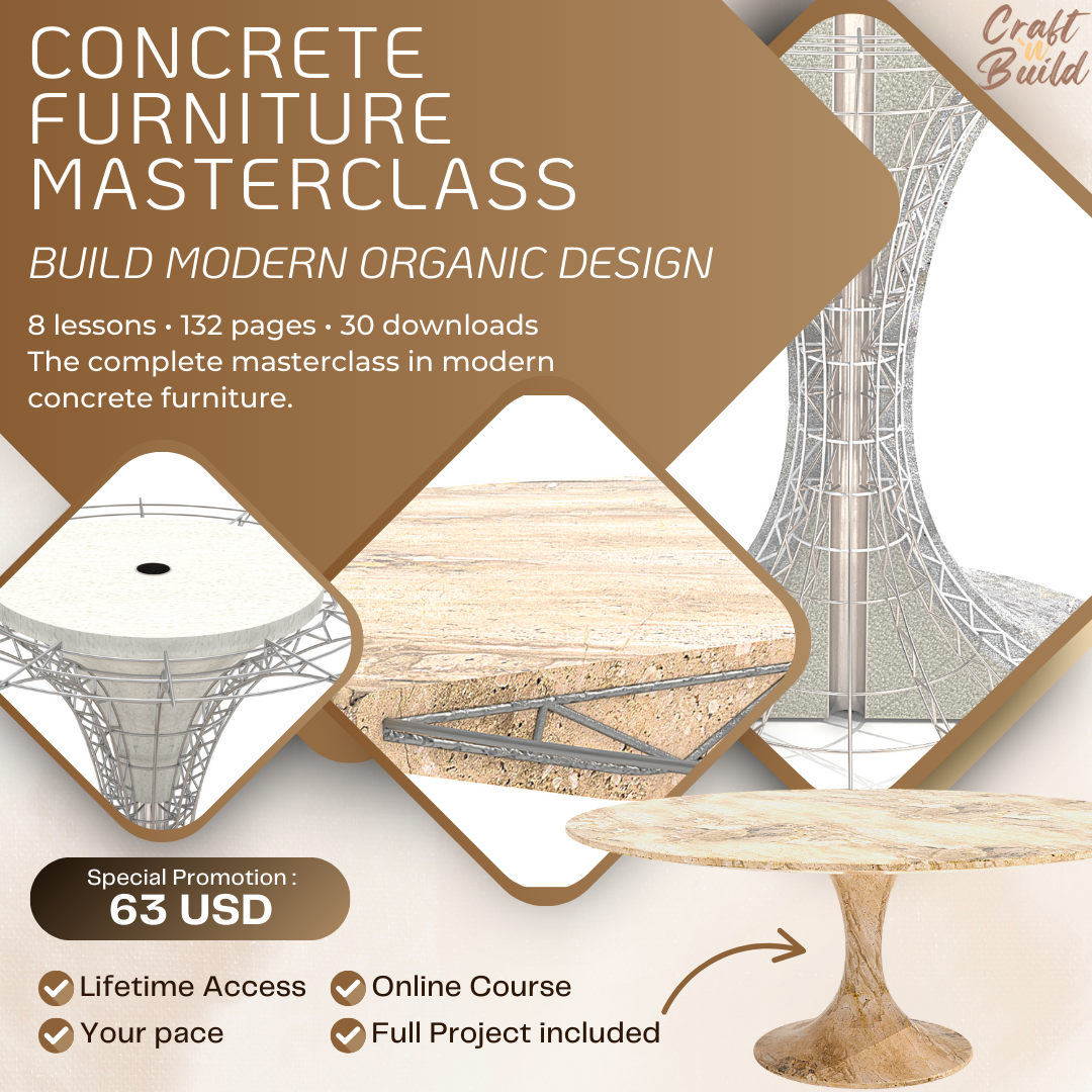 Concrete Furniture Masterclass: Modern Organic Design LearnWorlds