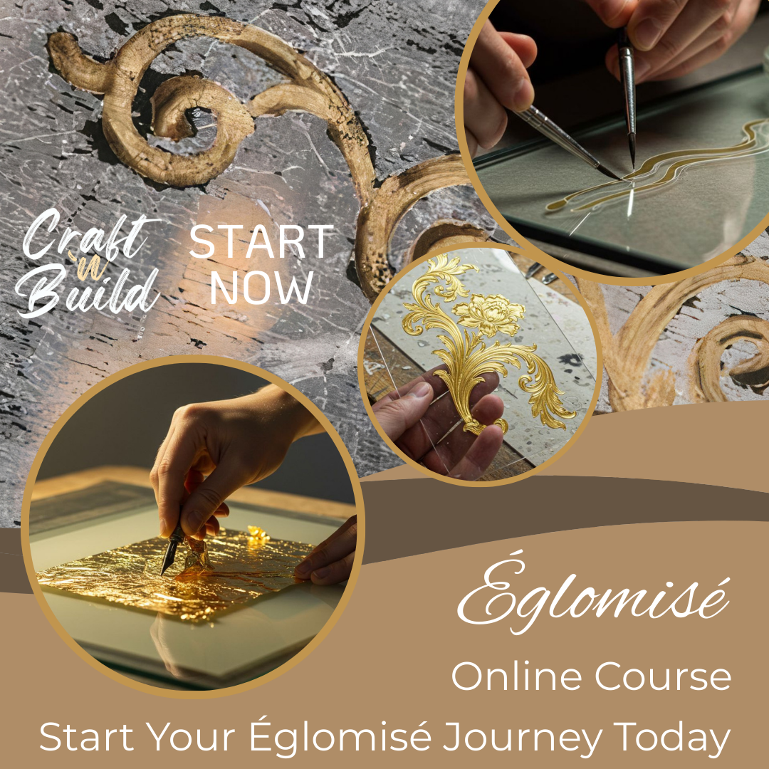 The art of eglomise, learn how to create reversed layered art on glass. LearnWorlds