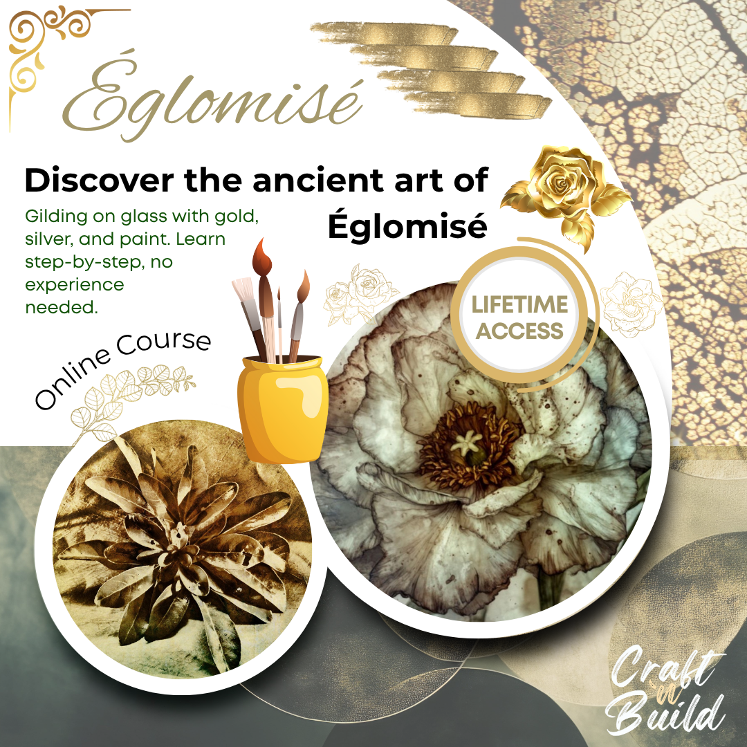 The art of eglomise, learn how to create reversed layered art on glass. LearnWorlds