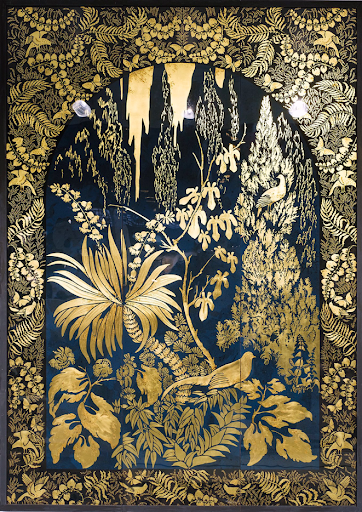 The art of eglomise, learn how to create reversed layered art on glass.